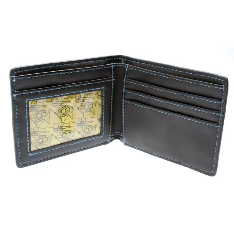 Muški novčanik, kratki bi-fold, PU materijal, anime print, RFID zaštita, street fashion stil