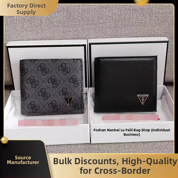 Pánska PU peňaženka, 1 sklad, horizontálny dizajn, vzor písmen, PU podšívka, jar 2024