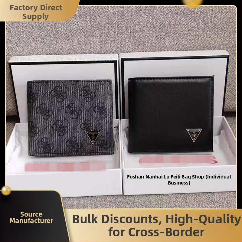 Pánska PU peňaženka, 1 sklad, horizontálny dizajn, vzor písmen, PU podšívka, jar 2024