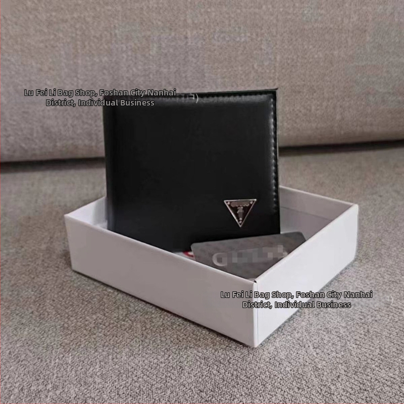 Pánska PU peňaženka, 1 sklad, horizontálny dizajn, vzor písmen, PU podšívka, jar 2024