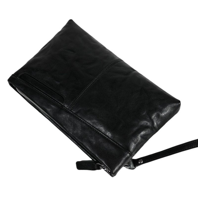 Muški clutch - Prava koža, Gornji sloj teleće kože, Dizajn s ručkom, Vodootporan, Podstava od poliestera
