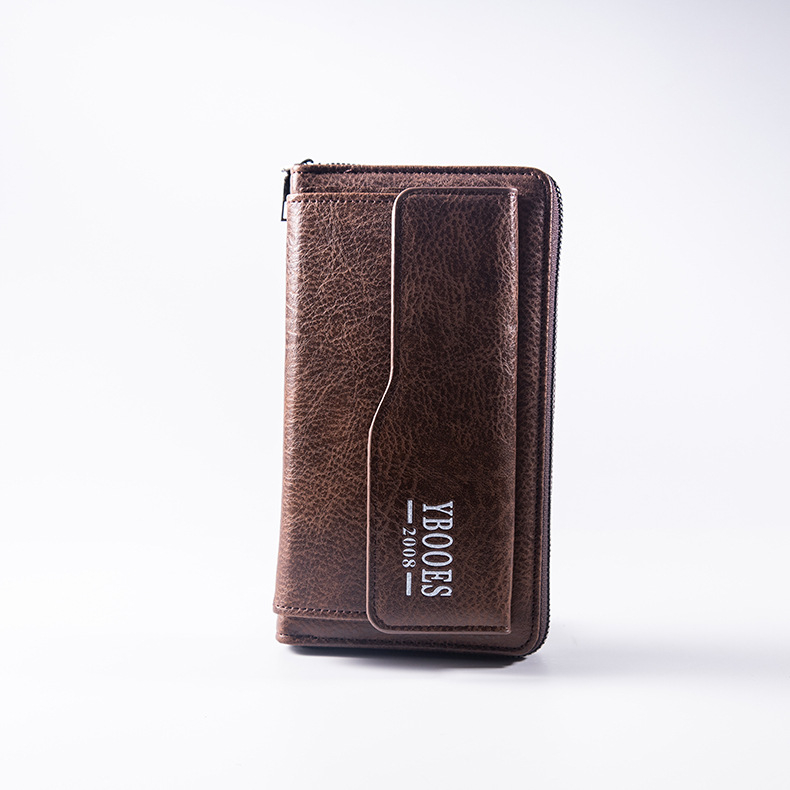 Muška PU kožna clutch torba – gradski stil, vodootporna, ultralagana, proširiva