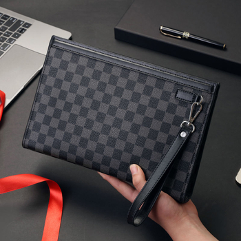 Muška clutch torba, velika zapremina, poslovnog stila, materijal poliester-pamučna smjesa, PVC podstava, marka Unique, namijenjena kućnom skladištenju