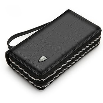DIVECEN muška kožna clutch torbica za poslovno putovanje, prava koža, prozračna, vodootporna, ultra lagana, otporna na habanje