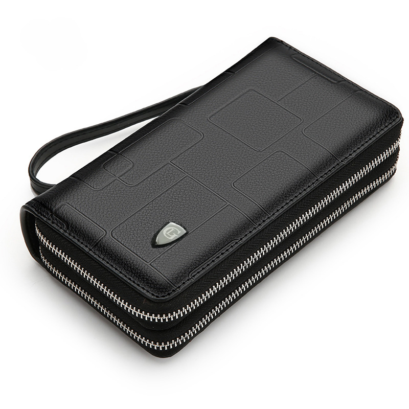 DIVECEN muška kožna clutch torbica za poslovno putovanje, prava koža, prozračna, vodootporna, ultra lagana, otporna na habanje