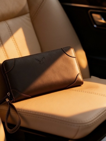 Muška kožna clutch torba | vodootporna, jednobojna, podstava: poliester, za ID/kartice (Materijal: prirodna koža; Funkcija: vodootporna; Dizajn: jednobojan; Podstava: poliester; Kategorija: muška clutch torba)