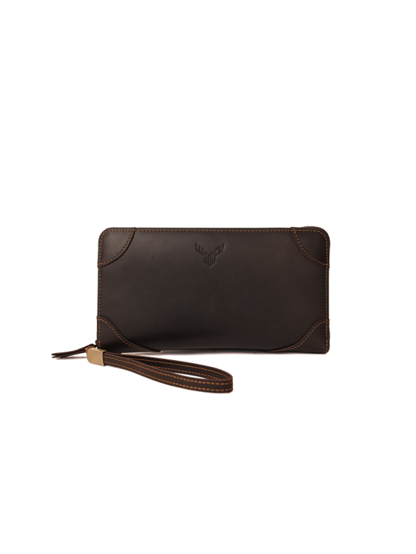 Muška kožna clutch torba | vodootporna, jednobojna, podstava: poliester, za ID/kartice (Materijal: prirodna koža; Funkcija: vodootporna; Dizajn: jednobojan; Podstava: poliester; Kategorija: muška clutch torba)