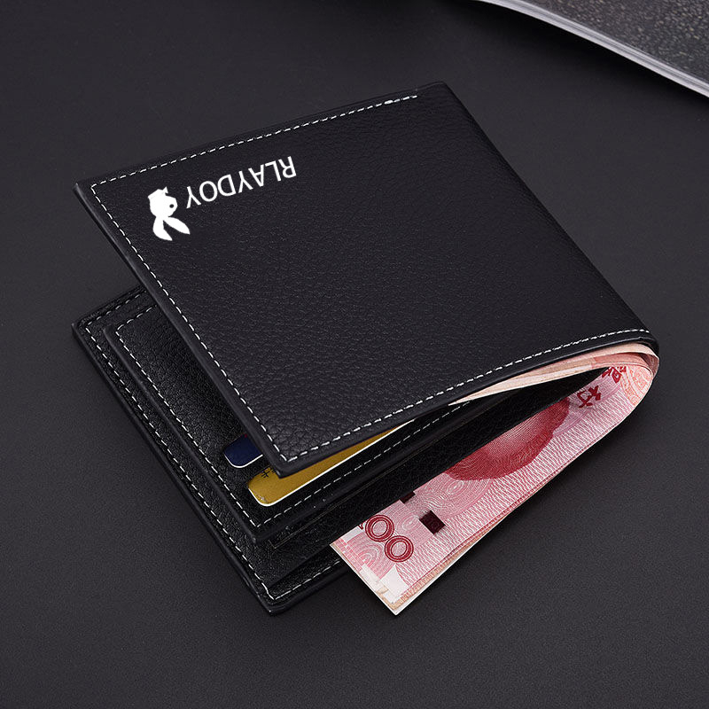 Muški novčanik od PU kože, bi-fold, s klipom za novac, prozorom za ID, džepićima za kartice i džepom sa zipom - horizontalni kvadrat, poslovni stil