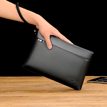 Muški PU kožni clutch – gradski minimalistički stil, unutarnji džep sa zatvaračem, otporan na habanje, model 596