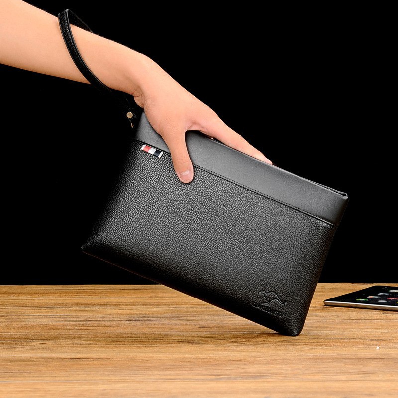 Muški PU kožni clutch – gradski minimalistički stil, unutarnji džep sa zatvaračem, otporan na habanje, model 596