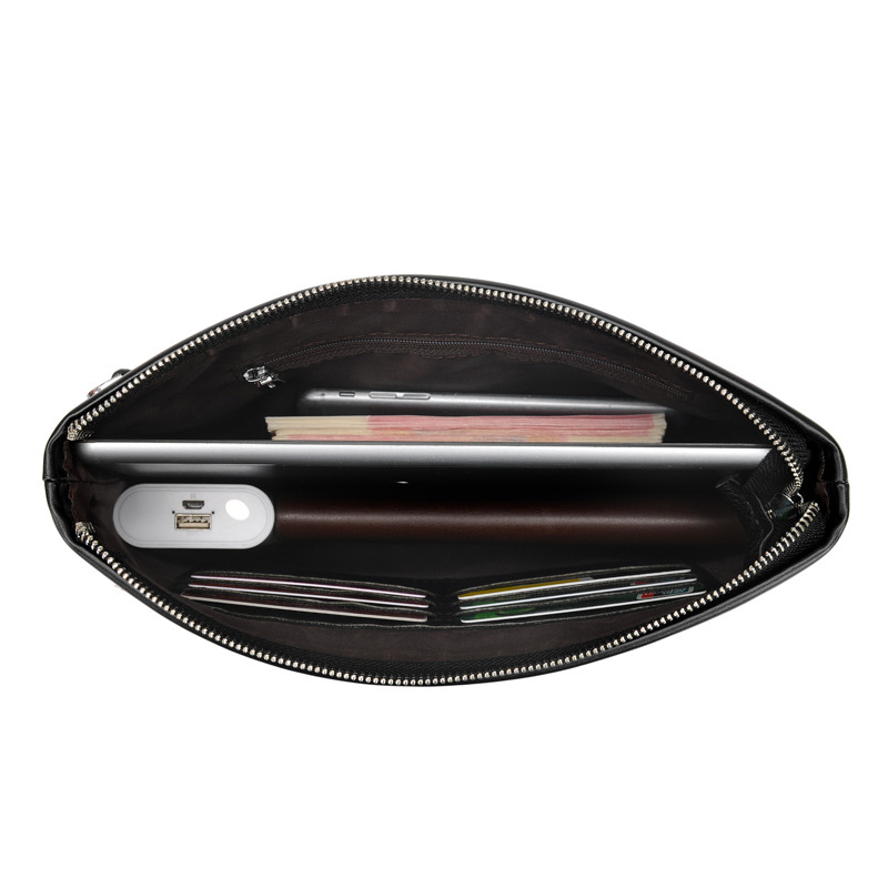 Muški PU kožni clutch – gradski minimalistički stil, unutarnji džep sa zatvaračem, otporan na habanje, model 596