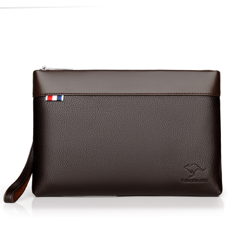 Muški PU kožni clutch – gradski minimalistički stil, unutarnji džep sa zatvaračem, otporan na habanje, model 596