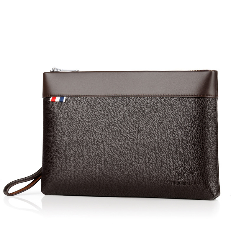 Muški PU kožni clutch – gradski minimalistički stil, unutarnji džep sa zatvaračem, otporan na habanje, model 596