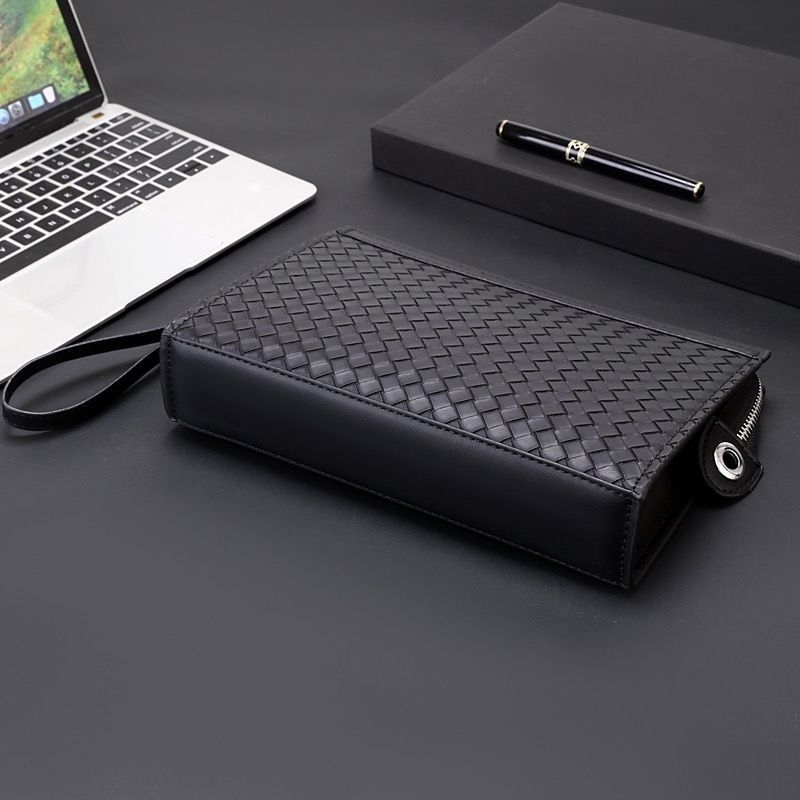 Muški clutch novčanik s tkanim uzorkom i stilom omotnice, materijal poliester-pamuk, podstava PU, velika kapaciteta