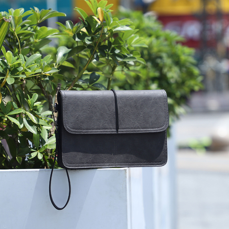 Muška retro PU kožna clutch torbica, otporna na habanje, za svakodnevnu upotrebu, putovanja i poslovna putovanja