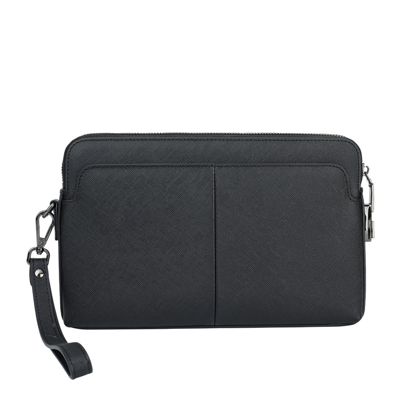 Muška envelope torba od kože prvog sloja, za poslovna i putna putovanja, džep za 8-inčni laptop