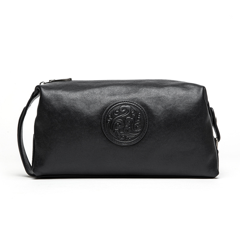 Muški clutch novčanik — koža biljnog postupka teleće, velik kapacitet za poslovna putovanja, geometrijski uzorak, izdržljiva unutrašnjost od poliester-pamuk, Lawlessden