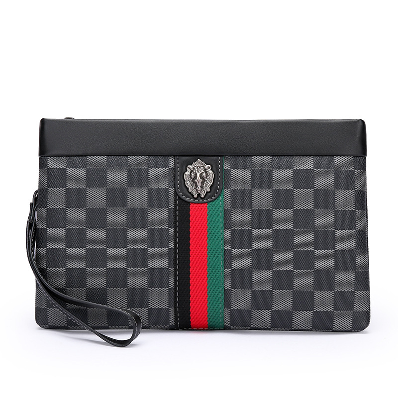 Férfi clutch táska üzleti utazáshoz — egyszínű modell, anyag: más, bélés poliészter, kopásálló, nyár 2024 (Stílus: üzleti utazás; Anyag: más; Bélés: poliészter; Kopásállóság; Szezon: Nyár 2024)