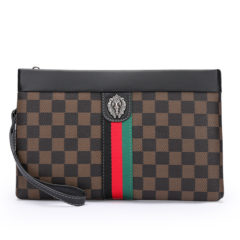 Férfi clutch táska üzleti utazáshoz — egyszínű modell, anyag: más, bélés poliészter, kopásálló, nyár 2024 (Stílus: üzleti utazás; Anyag: más; Bélés: poliészter; Kopásállóság; Szezon: Nyár 2024)