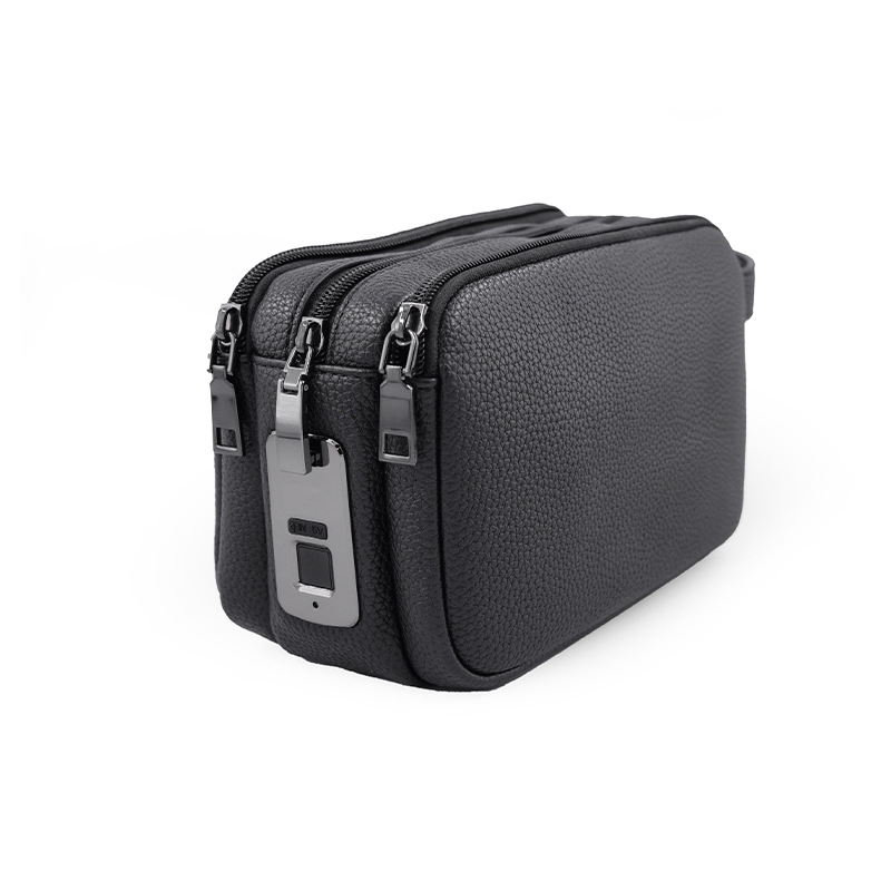 Muški PU kožni clutch s pametnim otiskom prsta, vodootporan, zaštita od krađe, trostruki slojevi velike kapacitete
