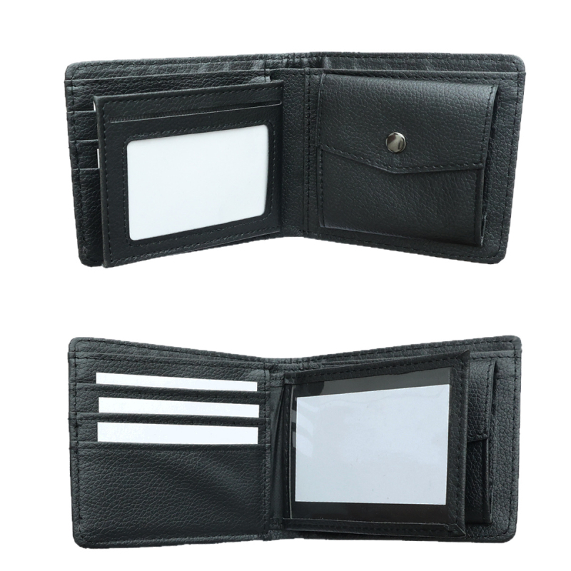 Ανδρικό συμπαγές πορτοφόλι PU με ανάγλυφο κρανίο, γεωμετρικό μοτίβο, επένδυση συνθετικό δέρμα, αδιάβροχο