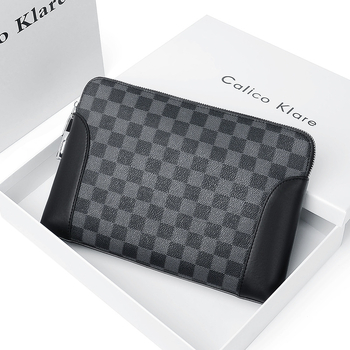Muška clutch torba od PVC-a, geometrijski uzorak, otporna na habanje, model 2003, podstava od poliester