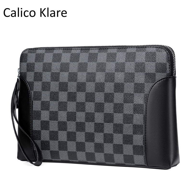 Muška clutch torba od PVC-a, geometrijski uzorak, otporna na habanje, model 2003, podstava od poliester