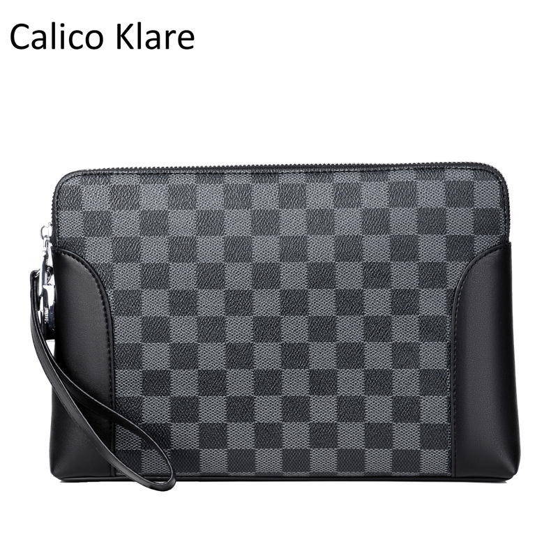 Muška clutch torba od PVC-a, geometrijski uzorak, otporna na habanje, model 2003, podstava od poliester