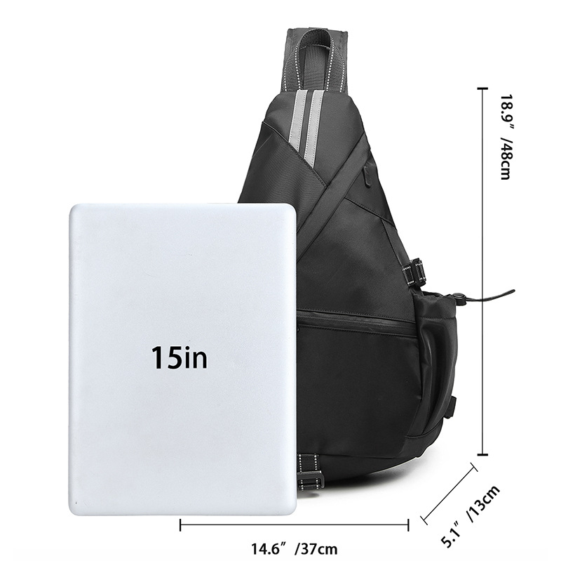 Muška crossbody torbica za slobodno vrijeme - vodootporna Oxford tkanina, poliester podstava