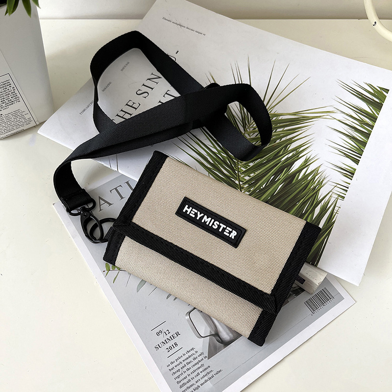 Oxfordová peňaženka so tromi záhybmi, dizajn s písmenami, značka heymister, proti krádeži, polyesterová podšívka