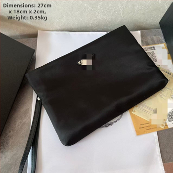 Ανδρική τσάντα clutch από νάιλον, οριζόντιου τετράγωνου σχήματος, με φερμουάρ, θήκη για κινητό και θήκη για ταυτότητα, για καθημερινή χρήση