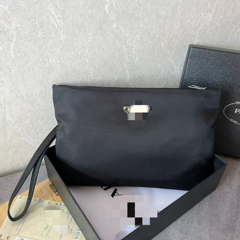 Ανδρική τσάντα clutch από νάιλον, οριζόντιου τετράγωνου σχήματος, με φερμουάρ, θήκη για κινητό και θήκη για ταυτότητα, για καθημερινή χρήση