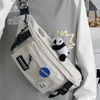 Muška crossbody torba za prsa, Harajuku ulični stil, za jedno rame, svestrana sportska torba