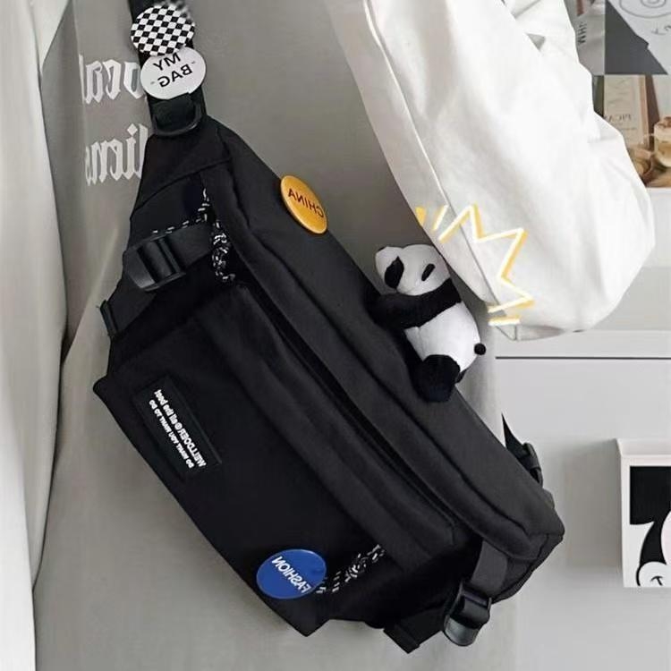 Muška crossbody torba za prsa, Harajuku ulični stil, za jedno rame, svestrana sportska torba