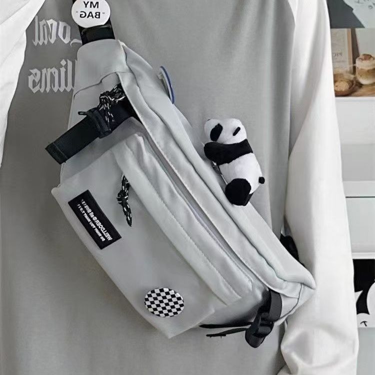 Muška crossbody torba za prsa, Harajuku ulični stil, za jedno rame, svestrana sportska torba