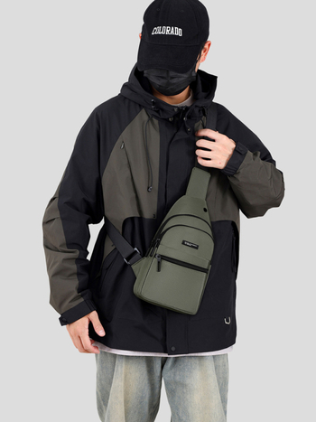 Bellway Muška crossbody torba od Oxford tkanine, casual i višefunkcionalna torba za rame, vodootporna i prozračna, pogodna za vožnju biciklom i kao torba oko struka