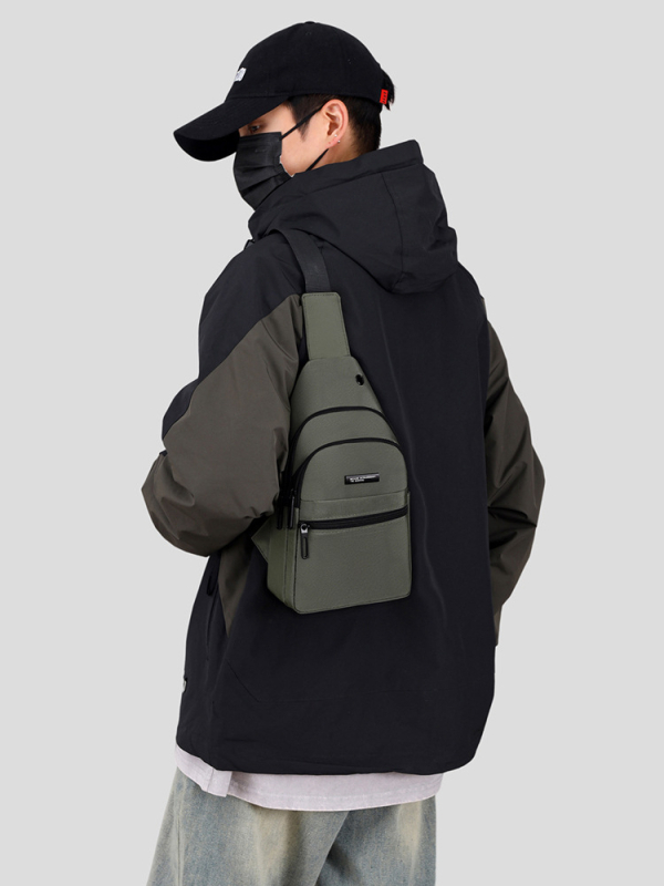 Bellway Muška crossbody torba od Oxford tkanine, casual i višefunkcionalna torba za rame, vodootporna i prozračna, pogodna za vožnju biciklom i kao torba oko struka
