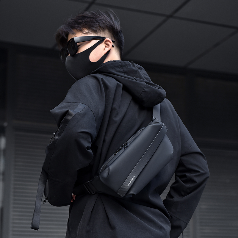 Muška torba na prsima, crossbody torba, mali ruksak u korejskom stilu, Oxford platno, vodootporna, casual sportcki stil.