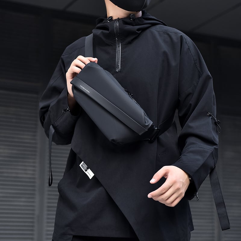 Muška torba na prsima, crossbody torba, mali ruksak u korejskom stilu, Oxford platno, vodootporna, casual sportcki stil.