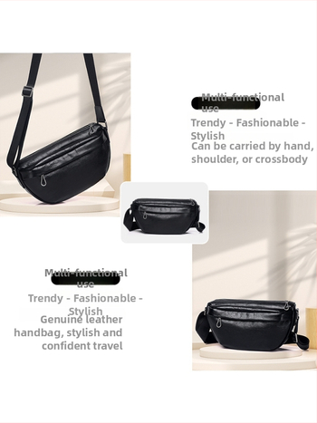 Geantă crossbody bărbați Cafen Kelvri din piele naturală, stil casual, căptușeală poliester