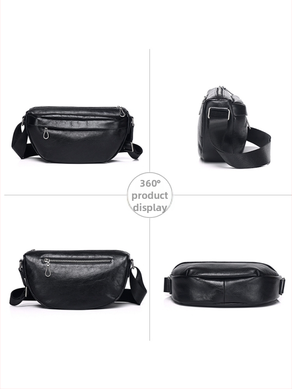 Geantă crossbody bărbați Cafen Kelvri din piele naturală, stil casual, căptușeală poliester