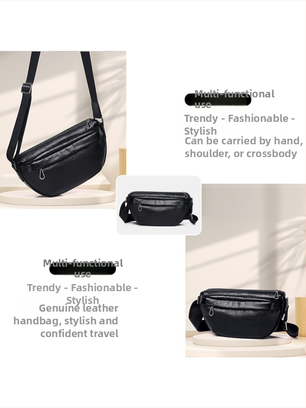 Geantă crossbody bărbați Cafen Kelvri din piele naturală, stil casual, căptușeală poliester