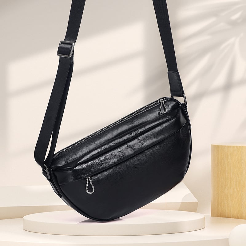 Geantă crossbody bărbați Cafen Kelvri din piele naturală, stil casual, căptușeală poliester