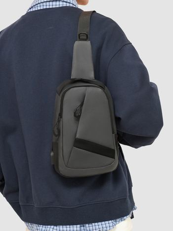 Torba crossbody za muškarce – gradski minimalistički stil, membranski materijal, vodootporna, lagana, proširiva kapaciteta
