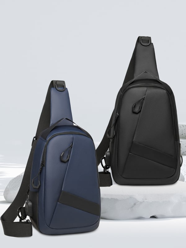 Torba crossbody za muškarce – gradski minimalistički stil, membranski materijal, vodootporna, lagana, proširiva kapaciteta