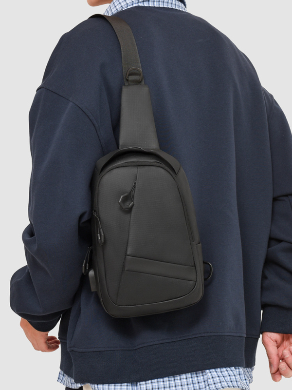 Torba crossbody za muškarce – gradski minimalistički stil, membranski materijal, vodootporna, lagana, proširiva kapaciteta