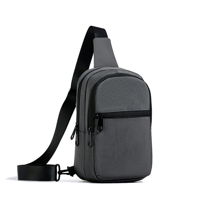 Muška crossbody torba za rekreacijsko putovanje – platno, jednobojna, najlonska podstava