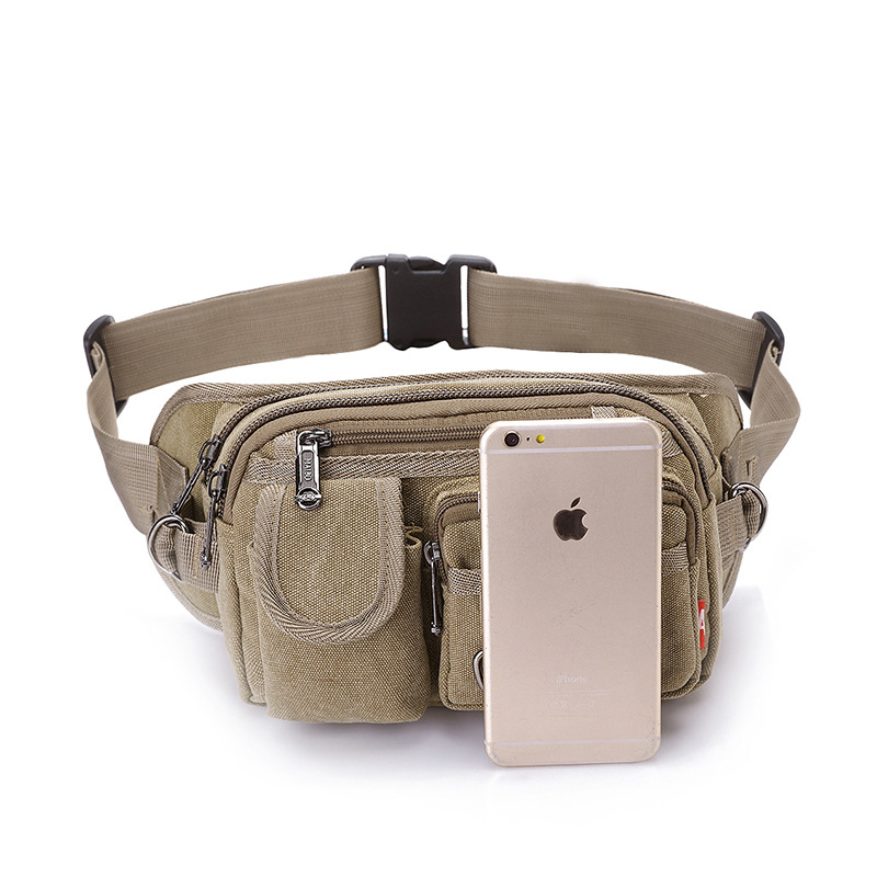 Muška platnena torba za pojas, višefunkcionalna, velika kapaciteta, sportska crossbody torba