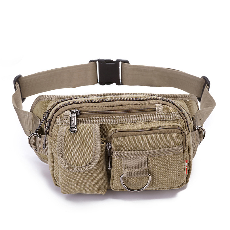 Muška platnena torba za pojas, višefunkcionalna, velika kapaciteta, sportska crossbody torba