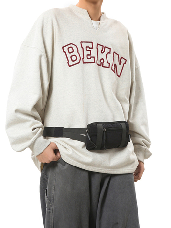 Μίνι τσαντάκι μέσης για τρέξιμο, crossbody σχέδιο, από νάιλον, φερμουάρ, θήκη για κινητό, τρισδιάστατος εξωτερικός σχεδιασμός